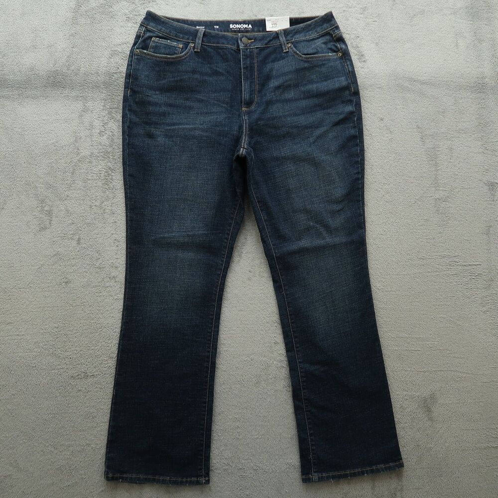 NWT Sonoma Women’s Dark Blue Boot Cut Jeans